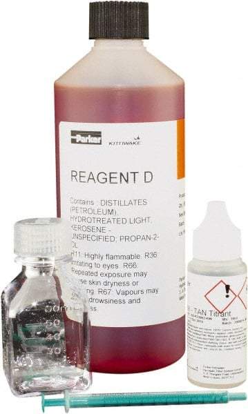 Parker - 1ppm Display Resolution, Oil Check Monitor Acid Number Test Kit - Measurement Ranges: TAN: 0-3, Viscostick: Go/No-Go, Insolubles: Qualitative, TBN: 0-80, Water in Oil: 0.02-1%, 200-10, 000ppm, 0-10%, 0-20% - Apex Tool & Supply