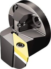 Sandvik Coromant - Right Hand Cut, Size 40, VBMT 332 Insert Compatiblity, Modular Turning & Profiling Cutting Unit Head - 27mm Ctr to Cutting Edge, 32mm Head Length, Through Coolant, Series CoroTurn 107 - Apex Tool & Supply