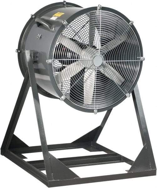 Americraft - 24" Blade, 1 hp, 7,400 CFM, Medium Floor Stand Industrial Circulation Fan - Floor Stand, 115/230 Volts, 1 Speed - Apex Tool & Supply