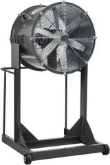 Americraft - 24" Blade, 1 hp, 7,400 CFM, High Floor Stand Industrial Circulation Fan - Floor Stand, 230/460 Volts, 1 Speed - Apex Tool & Supply