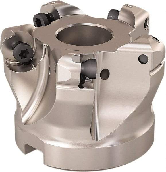 Seco - 2" Cut Diam, 0.236" Max Depth, 3/4" Arbor Hole, 5 Inserts, RP..12.. Insert Style, Indexable Copy Face Mill - R220.29 Cutter Style, 12,500 Max RPM, 1-1/2 High, Through Coolant, Series R220.29 - Apex Tool & Supply