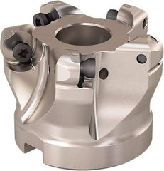 Seco - 2" Cut Diam, 0.236" Max Depth, 3/4" Arbor Hole, 5 Inserts, RP..12.. Insert Style, Indexable Copy Face Mill - R220.29 Cutter Style, 12,500 Max RPM, 1-1/2 High, Through Coolant, Series R220.29 - Apex Tool & Supply
