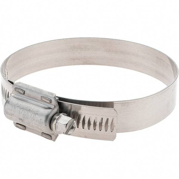 Made in USA - 2-3/4 to 3-5/8" Diam, Stainless Steel High Torque Worm Drive Clamp - Apex Tool & Supply