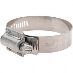 Made in USA - 1-3/4 to 2-5/8" Diam, Stainless Steel High Torque Worm Drive Clamp - Apex Tool & Supply