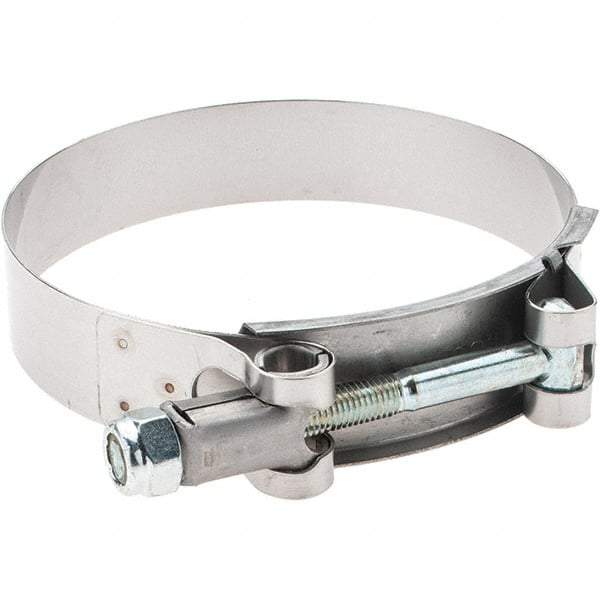 Made in USA - Bolt Clamps Type: T-Bolt Hose Clamp Minimum Diameter (Decimal Inch): 3.2500 - Apex Tool & Supply