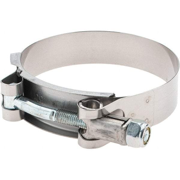 Made in USA - Bolt Clamps Type: T-Bolt Hose Clamp Minimum Diameter (Decimal Inch): 2.7500 - Apex Tool & Supply