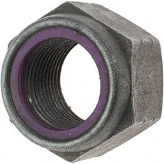 Value Collection - 1-1/8 - 12 UNF Grade 8 Hex Lock Nut with Nylon Insert - 1-5/8" Width Across Flats, 1-11/64" High, Uncoated - Apex Tool & Supply