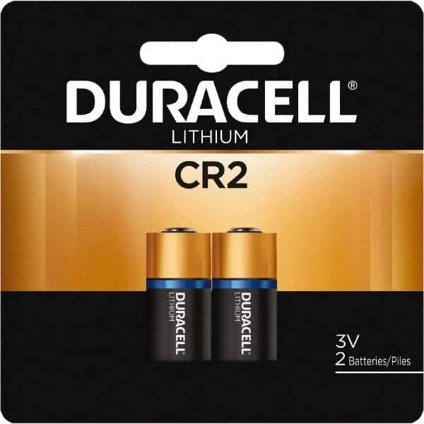 Duracell - Size CR2, Lithium, Button & Coin Cell Battery - 3 Volts - Apex Tool & Supply