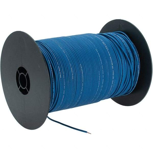 EastPenn - 18 AWG, 1,000' OAL, Hook Up Wire - Blue Polyethylene Jacket - Apex Tool & Supply