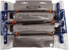 Proto - 6 Piece T-Handle Cushion Grip Tethered Hex Key Set - Hex Range 2 to 6mm - Apex Tool & Supply