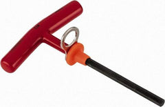 Proto - 1/4" Hex, Tethered T-Handle Cushion Grip, Hex Key - 6" OAL, Alloy Steel, Inch System of Measurement - Apex Tool & Supply
