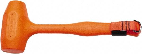 Proto - 56 oz Head 1-61/64 x 2-13/32" Face Diam Urethane Tethered Dead Blow Hammer - 15.9531" OAL, Urethane Handle - Apex Tool & Supply