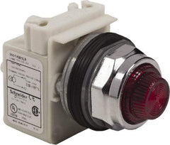 Schneider Electric - 120 VAC Red Lens LED Pilot Light - Round Lens, Screw Clamp Connector - Apex Tool & Supply
