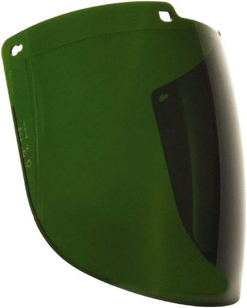 Uvex - Green Polycarbonate Welding Lens - 9" High x 15-7/8" Wide x 2.2mm Thick, Shade 5, Compatible with Uvex Turboshields - Apex Tool & Supply
