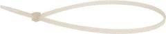 Value Collection - 11.0236" Long Natural (Color) Nylon Standard Cable Tie - 40 Lb Tensile Strength - Apex Tool & Supply