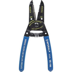 Imperial - 30 to 22 AWG Capacity Wire Stripper/Cutter - 6" OAL, Hardened Steel with Cushion Grip Handle - Apex Tool & Supply