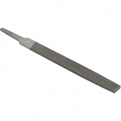 Value Collection - 6" Long, Smooth Cut, Flat American-Pattern File - Double Cut, 5/32" Overall Thickness - Apex Tool & Supply