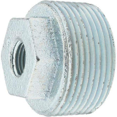 Made in USA - Size 1-1/4 x 1/4", Class 150, Malleable Iron Galvanized Pipe Hex Bushing - 150 psi, Threaded End Connection - Apex Tool & Supply