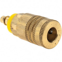 Parker - Push-Lok Hose Barb ARO Pneumatic Hose Coupler - Brass, 1/4" Body Diam, 1/4" Hose ID - Apex Tool & Supply