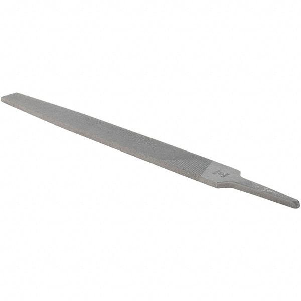 Value Collection - 12" Long, Bastard Cut, Flat American-Pattern File - Double Cut, 9/32" Overall Thickness - Apex Tool & Supply