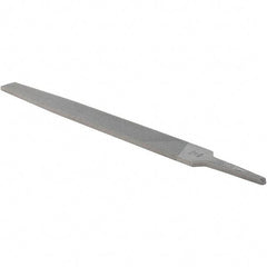 Value Collection - 12" Long, Bastard Cut, Flat American-Pattern File - Double Cut, 9/32" Overall Thickness - Apex Tool & Supply