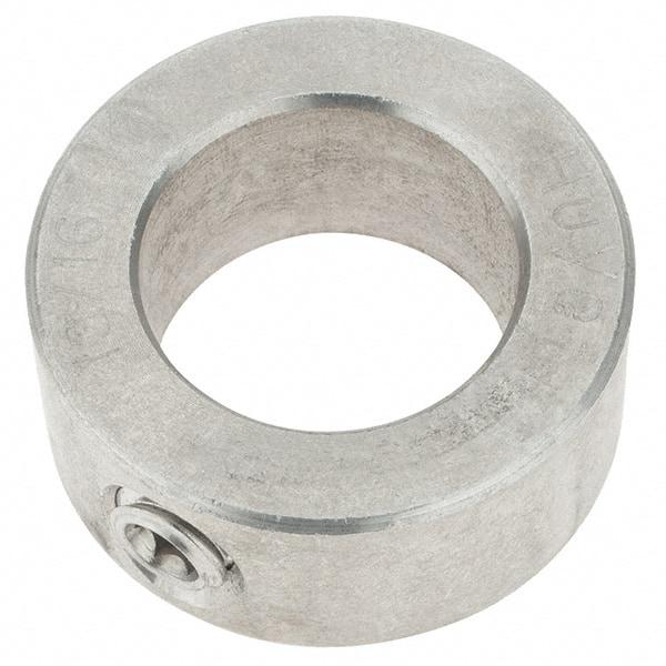 Import - 13/16" Bore, Stainless Steel, Set Screw Shaft Collar - 1-5/16" Outside Diam, 9/16" Wide - Apex Tool & Supply