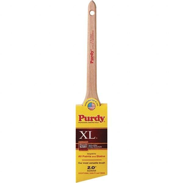 Krylon - 3/8" Angled Nylon/Polyester Angular Brush - 2" Bristle Length, 2-7/16" Wood Rattail Handle - Apex Tool & Supply