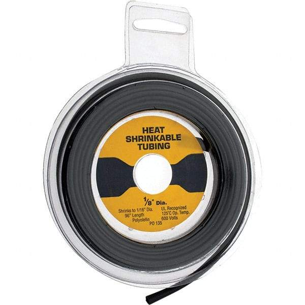 Import - 2:1, Polyolefin Heat Shrink Electrical Tubing - Black - Apex Tool & Supply