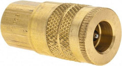 Parker - 1/4-18 Female NPTF Industrial Pneumatic Hose Coupler - Brass, 1/4" Body Diam - Apex Tool & Supply