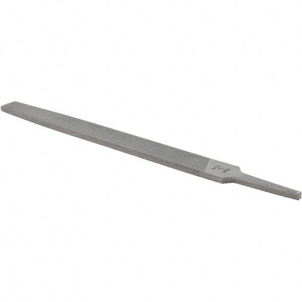 Value Collection - 10" Long, Bastard Cut, Flat American-Pattern File - Double Cut, 1/4" Overall Thickness - Apex Tool & Supply