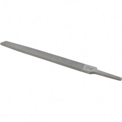 Value Collection - 10" Long, Bastard Cut, Flat American-Pattern File - Double Cut, 1/4" Overall Thickness - Apex Tool & Supply