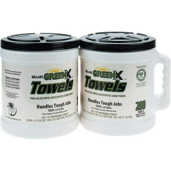 Made in USA - General Purpose Wipes - Jumbo Roll, 10" x 12" Sheet Size, Natural (Color) - Apex Tool & Supply