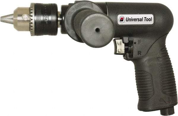 Florida Pneumatic - 1/2" Reversible Keyed Chuck - Pistol Grip Handle, 450 RPM, 4 CFM, 0.75 hp, 90 psi - Apex Tool & Supply