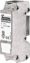 Cooper Bussmann - 1 Pole, 1 Phase, 76.91mm Long x 19mm Wide x 36.15mm Deep, Hardwired Surge Protector - DIN Rail Mount, 48 V, 34 VDC, 48 VAC Operating Voltage, 10 kA Surge Protection - Apex Tool & Supply