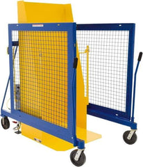 Vestil - 250 Gal Drum Dumper - 46-1/16" Wide x 64-3/4" High, 4 Steel Wheels - Apex Tool & Supply