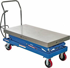 Vestil - 1,500 Lb Capacity Manual Scissor Lift - 19-1/2" to 67" Lift Height, 47-1/4" Platform Length x 24" Platform Width - Apex Tool & Supply