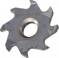 Iscar - SD D Grade IC908 Carbide T-Slot Milling Tip Insert - TiAlN/TiN Finish, 8 Flutes, 31.7mm Cutting Diam, 8mm Depth of Cut, 8mm Extension, 1/64" Cnr Rad - Apex Tool & Supply