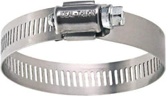 IDEAL TRIDON - SAE Size 10, 1/2 to 1-1/16" Diam, Stainless Steel Worm Drive Clamp - 9/16" Wide, Material Grade 200, Series 50 - Apex Tool & Supply