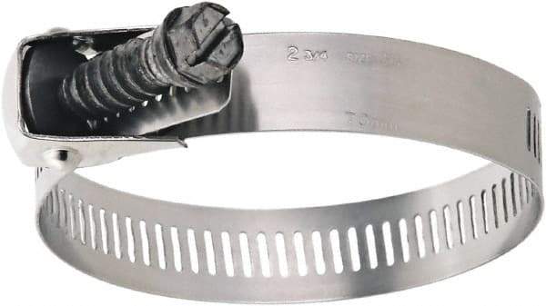 IDEAL TRIDON - SAE Size 152, 2 to 10" Diam, Stainless Steel Quick Release Worm Drive Clamp - 9/16" Wide, Material Grade 200/410, Series 58 - Apex Tool & Supply
