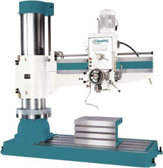 Clausing - 78.7" Swing, Geared Head Radial Arm Drill Press - 12 Speed, 7-1/2 hp, Three Phase - Apex Tool & Supply