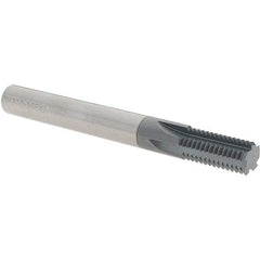 Scientific Cutting Tools - 3/8" Shank Diam, AlTiN+ Coating, Solid Carbide Straight Flute Thread Mill - 5 Flutes, 3-1/2" OAL - Apex Tool & Supply