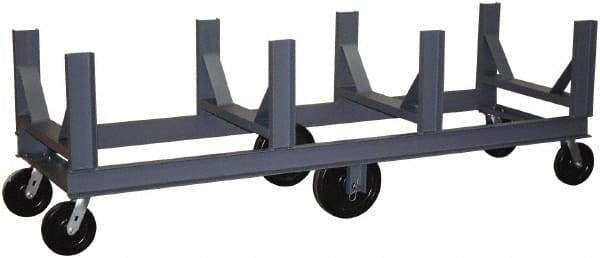 Jamco - 10,000 Lb Capacity Steel Bar Cradle Truck - Steel Deck, 30" OAW, 96" Platform Length, Phenolic Casters - Apex Tool & Supply