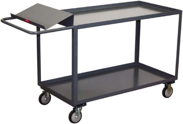 Jamco - 1,200 Lb Capacity, 24" Wide x 36" Long x 35" High Order Picking Cart - 2 Shelf, Steel, Hard Rubber Casters - Apex Tool & Supply