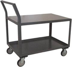 Jamco - 1,200 Lb Capacity, 24" Wide x 36" Long x 27" High Standard Utility Cart - 2 Shelf, Steel - Apex Tool & Supply
