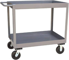 Jamco - 2,400 Lb Capacity, 24" Wide x 36" Long x 36" High Standard Utility Cart - 2 Shelf, Steel, Phenolic Casters - Apex Tool & Supply