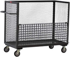 Jamco - 1,200 Lb Load Capacity, 30 Cu Ft, 1.11 Cu Yd, Steel 3-Sided Truck - 30" Wide x 48" Long x 44" High, Gray - Apex Tool & Supply
