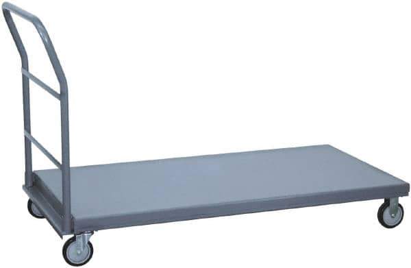 Jamco - 1,200 Lb Capacity Steel Platform Truck - Steel Deck, 18" OAW, 36" Platform Length, Urethane Casters - Apex Tool & Supply