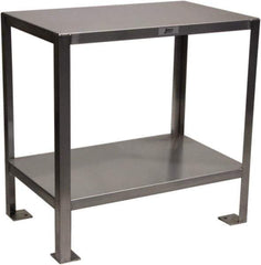 Jamco - 30 Wide x 18" Deep x 30" High, Stainless Steel Work Stand - Flat Top, Fixed Legs, Stainless - Apex Tool & Supply