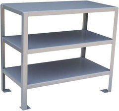 Jamco - 60 Wide x 30" Deep x 32" High, Steel Work Stand - Flat Top, Fixed Legs, Gray - Apex Tool & Supply
