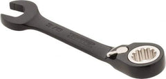 Proto - 3/8" 12 Point Offset Combination Wrench - 15° Offset Angle, 3-3/4" OAL, Steel, Black Chrome Finish - Apex Tool & Supply